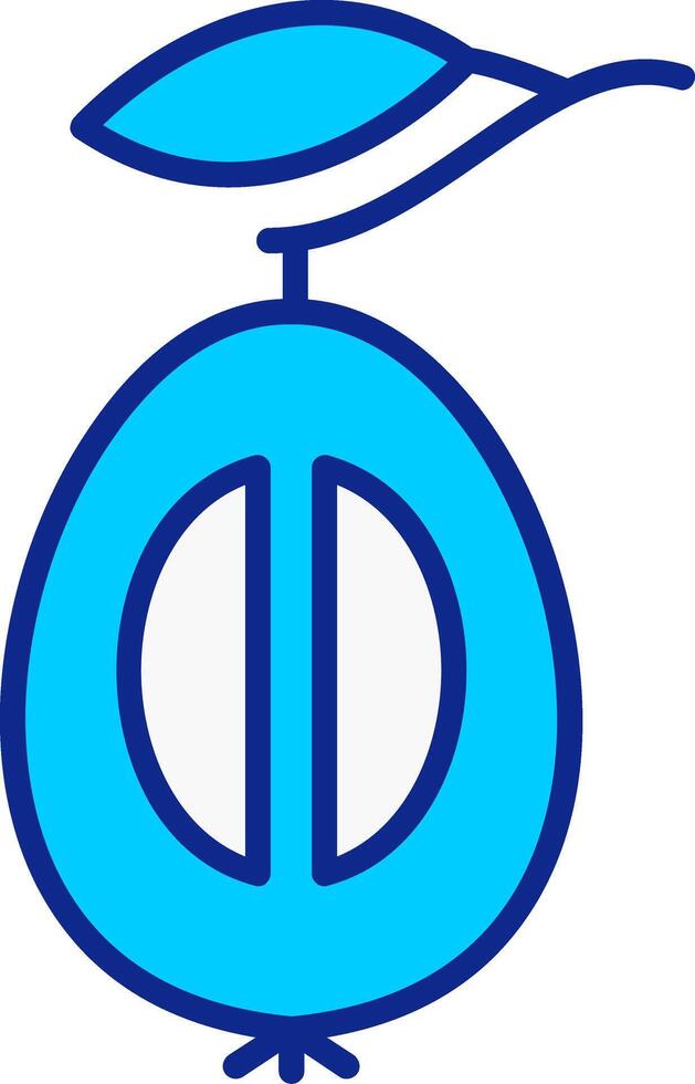 Loquat Blue Filled Icon vector