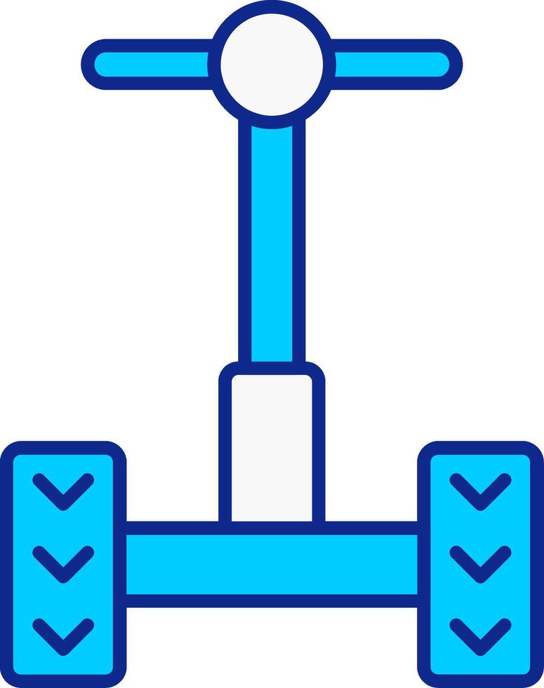 Segway Blue Filled Icon vector