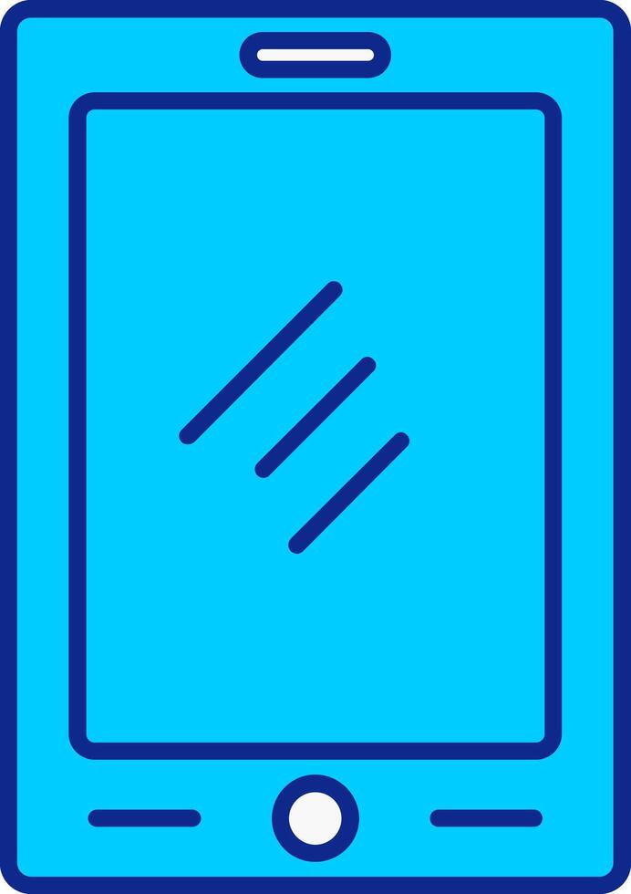 Tablet Blue Filled Icon vector