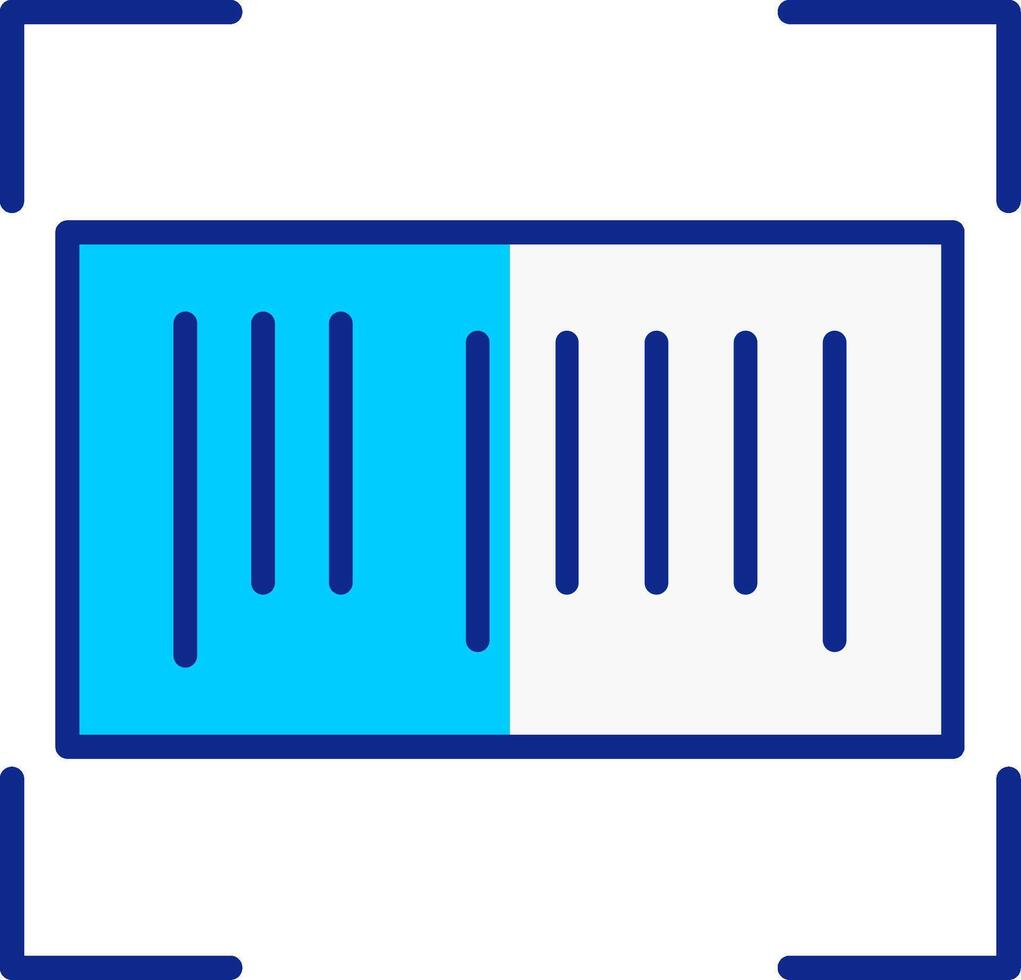 Barcode Blue Filled Icon vector