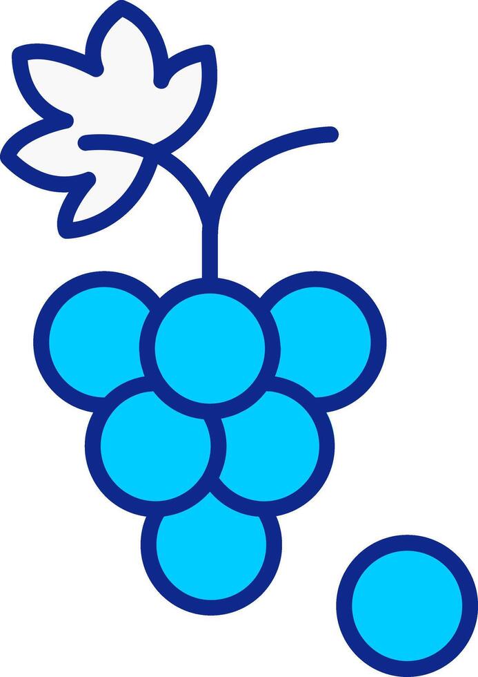 uvas azul lleno icono vector