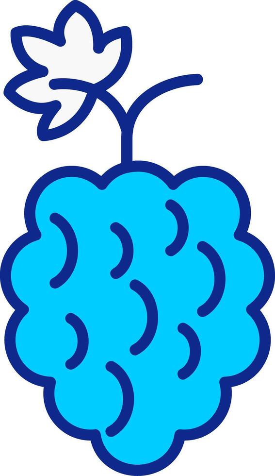 Raspberries Blue Filled Icon vector
