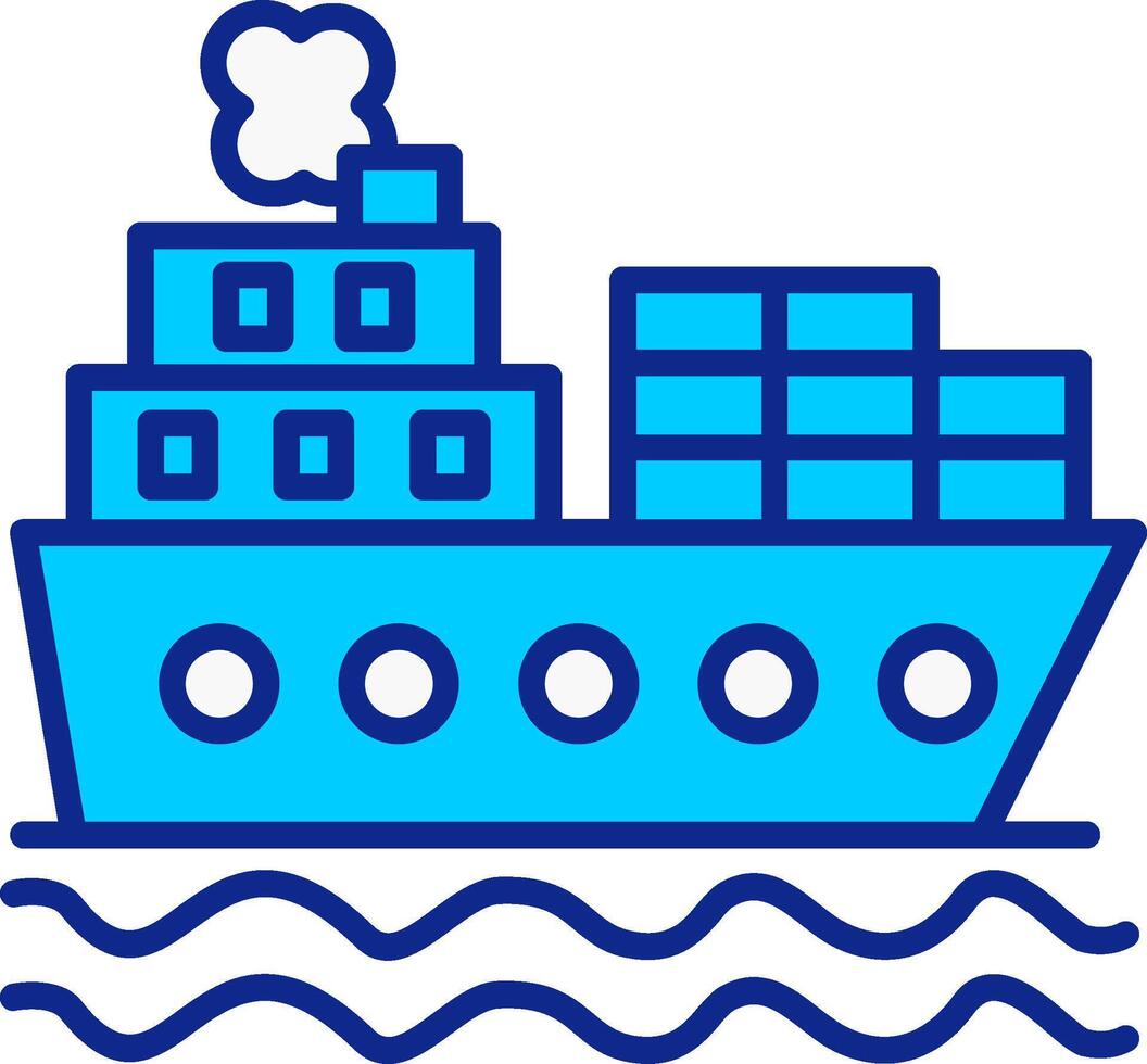 Shipping Blue Filled Icon vector