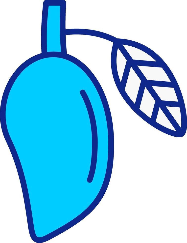 mango azul lleno icono vector