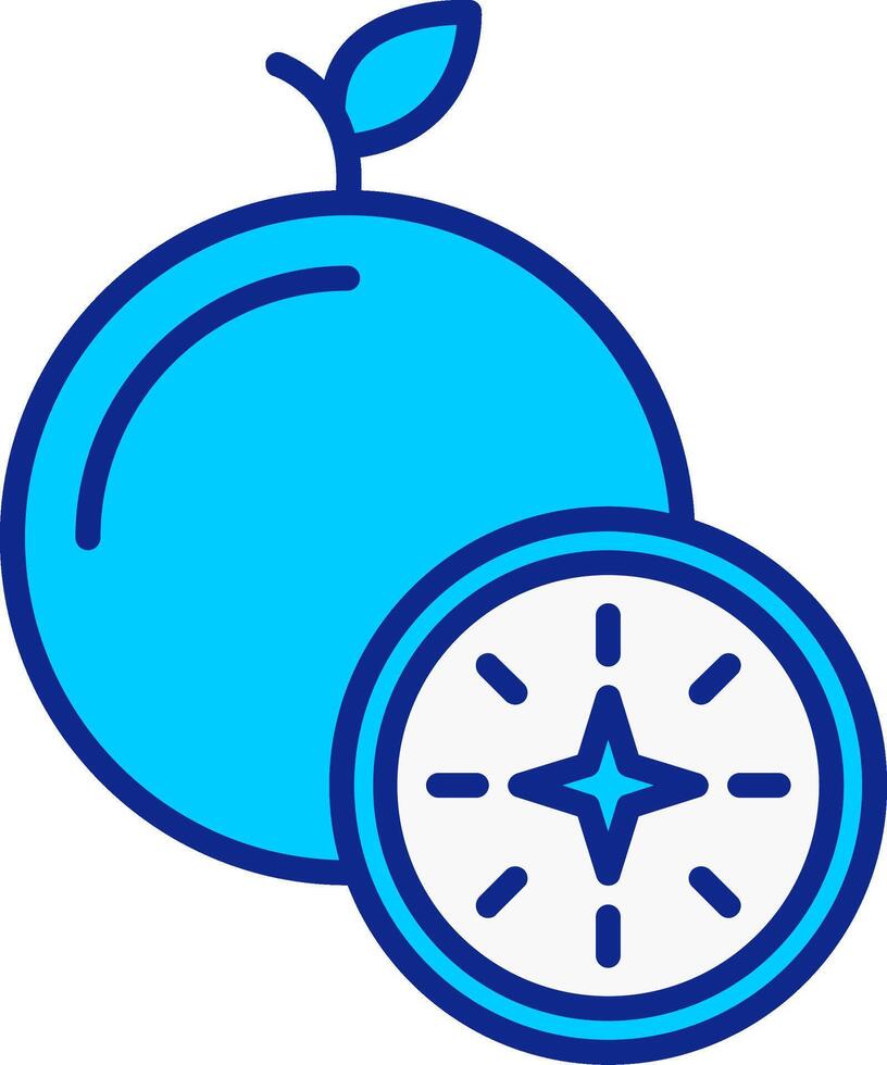 guayaba azul lleno icono vector