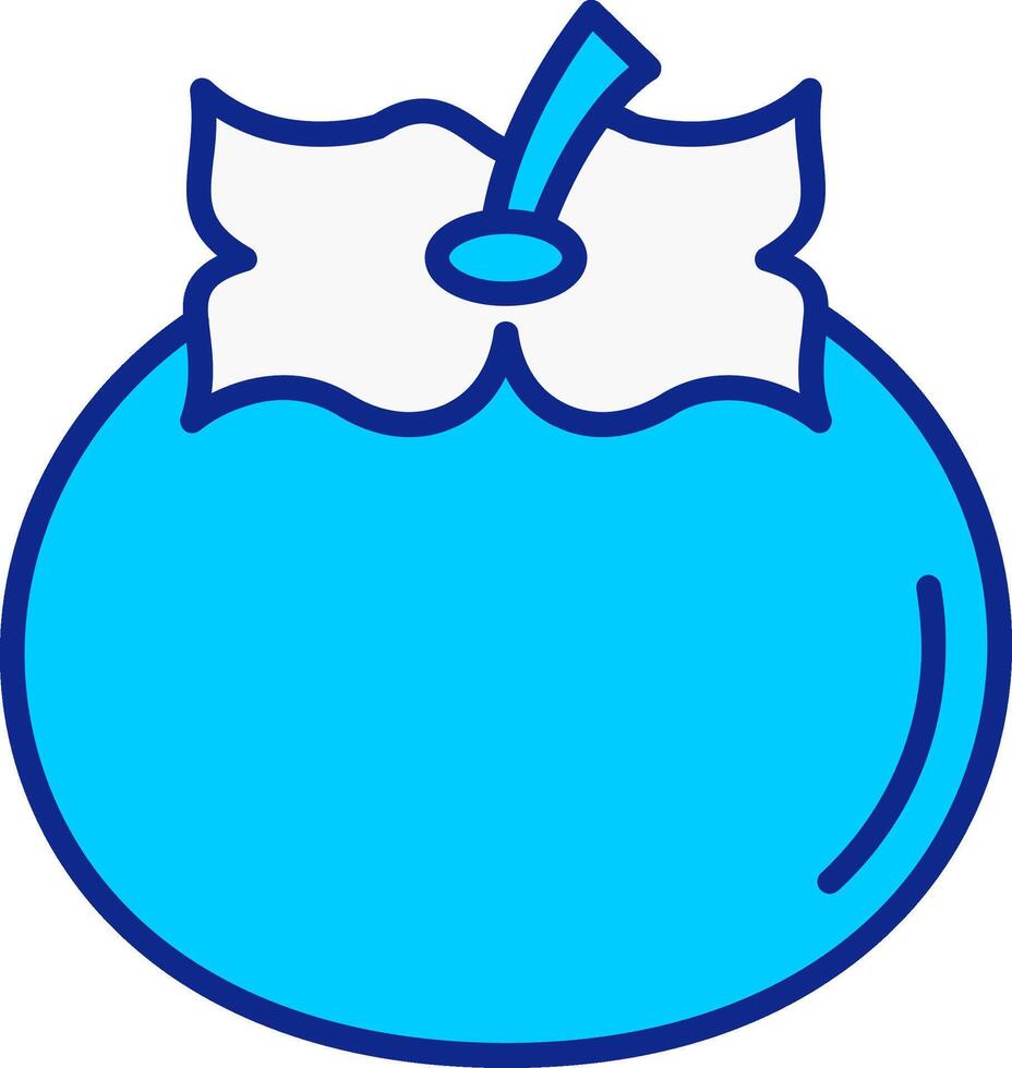 Persimmon Blue Filled Icon vector