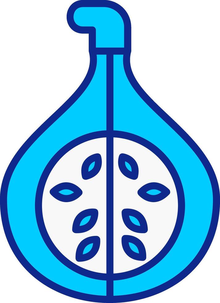 Fig Blue Filled Icon vector