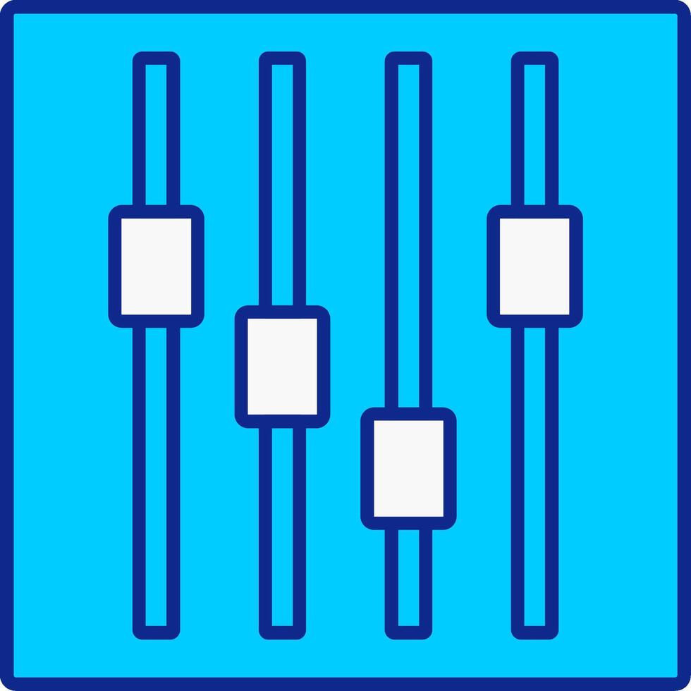 Faders Blue Filled Icon vector
