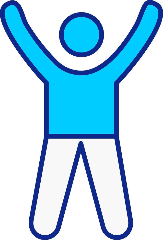 Cheer Up Blue Filled Icon vector
