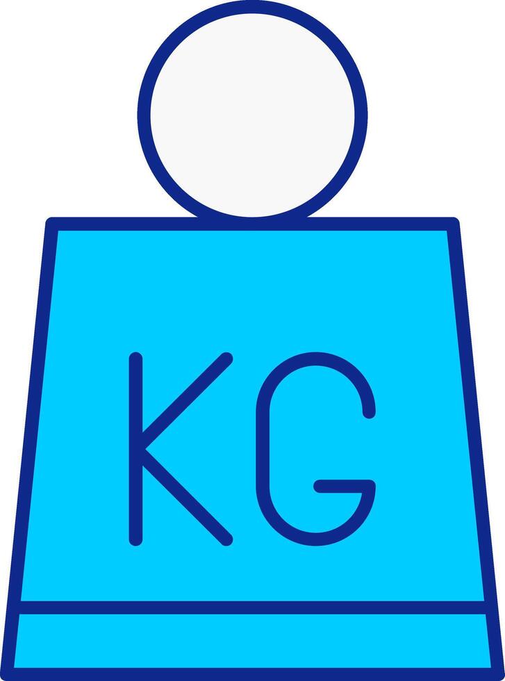 Weight Blue Filled Icon vector
