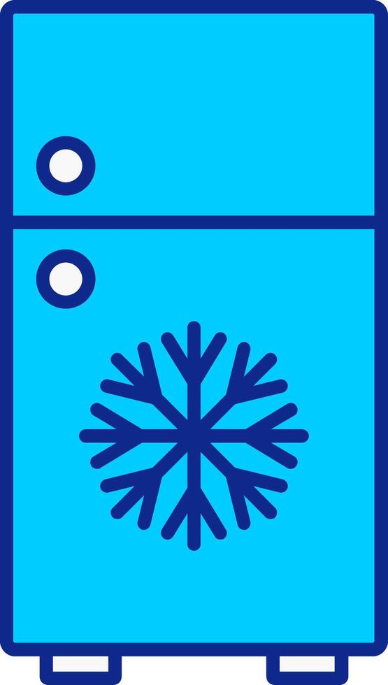 Refrigerator Blue Filled Icon vector