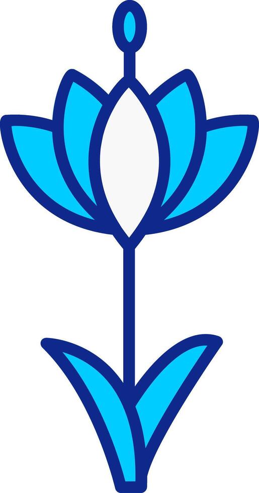 Saffron Blue Filled Icon vector