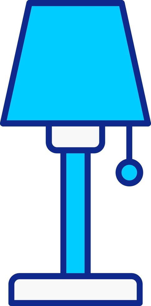 Lamp Blue Filled Icon vector