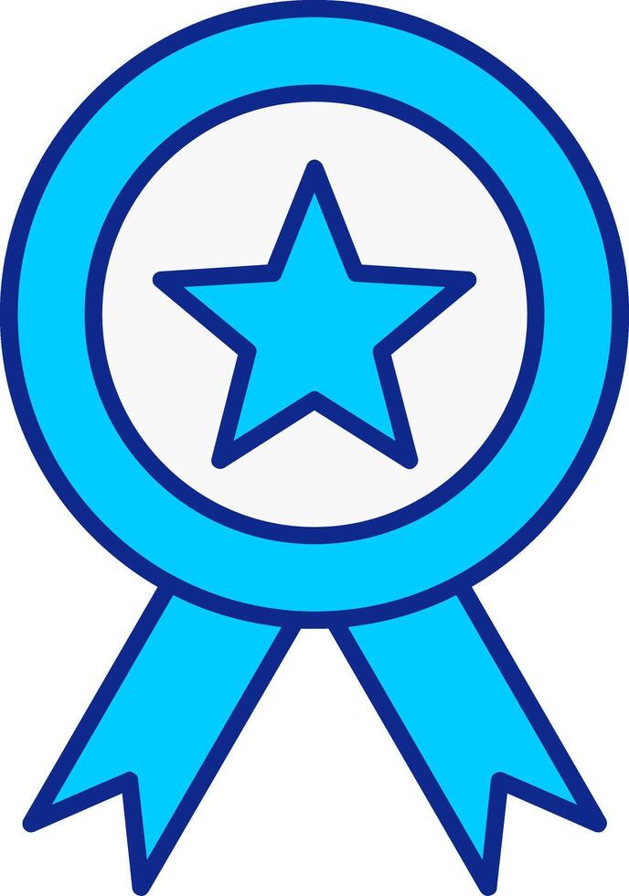 Badge Blue Filled Icon vector