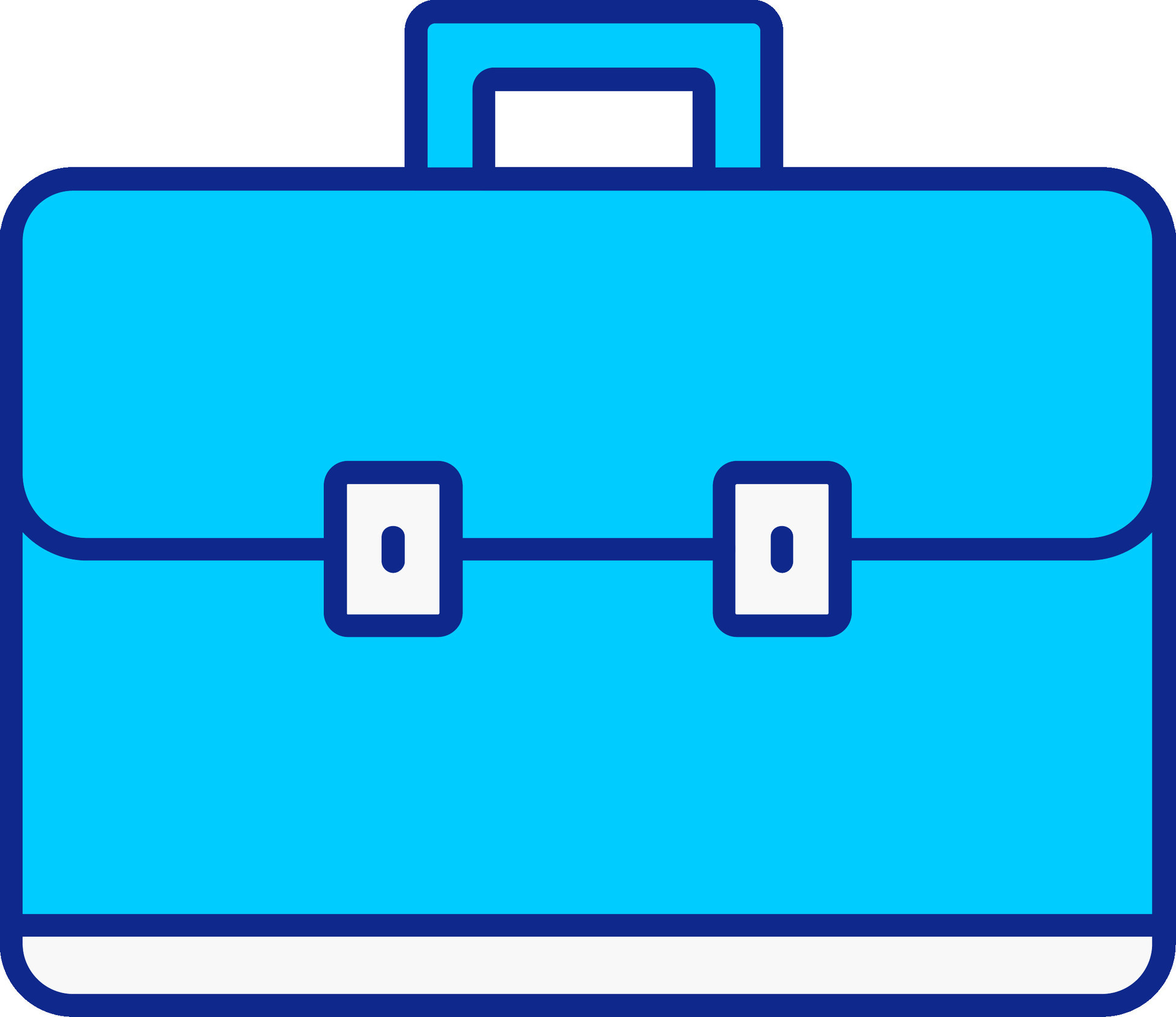 Briefcase Blue Filled Icon 37231476 Vector Art at Vecteezy