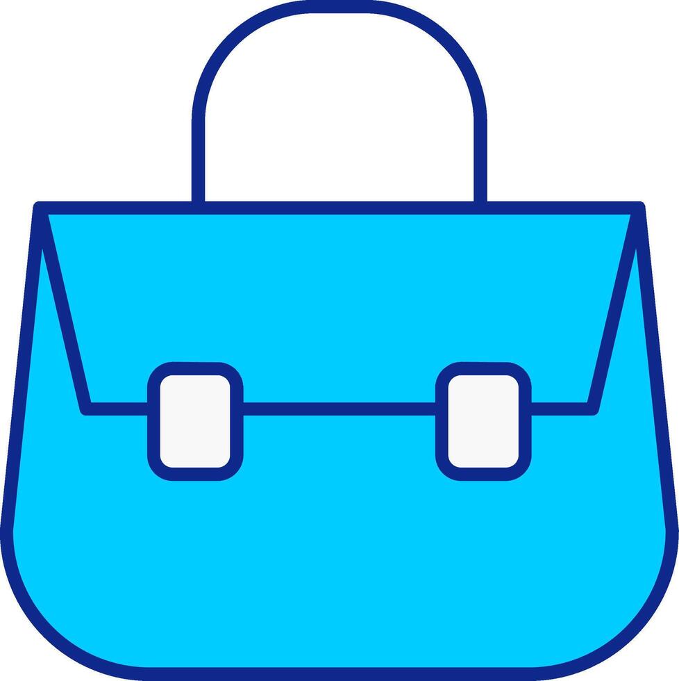 Shoulder Bag Blue Filled Icon vector