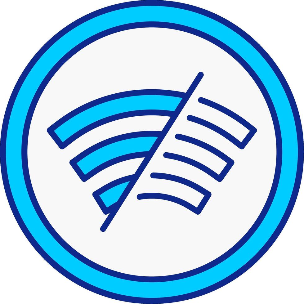 Disconnected Blue Filled Icon vector