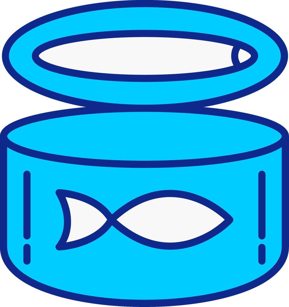 Canned Food Blue Filled Icon vector