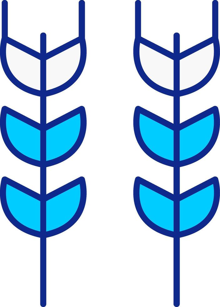 Wheat Blue Filled Icon vector