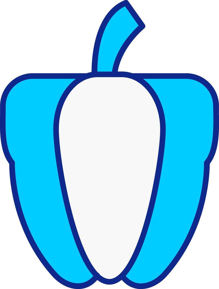 Capsicum Blue Filled Icon vector