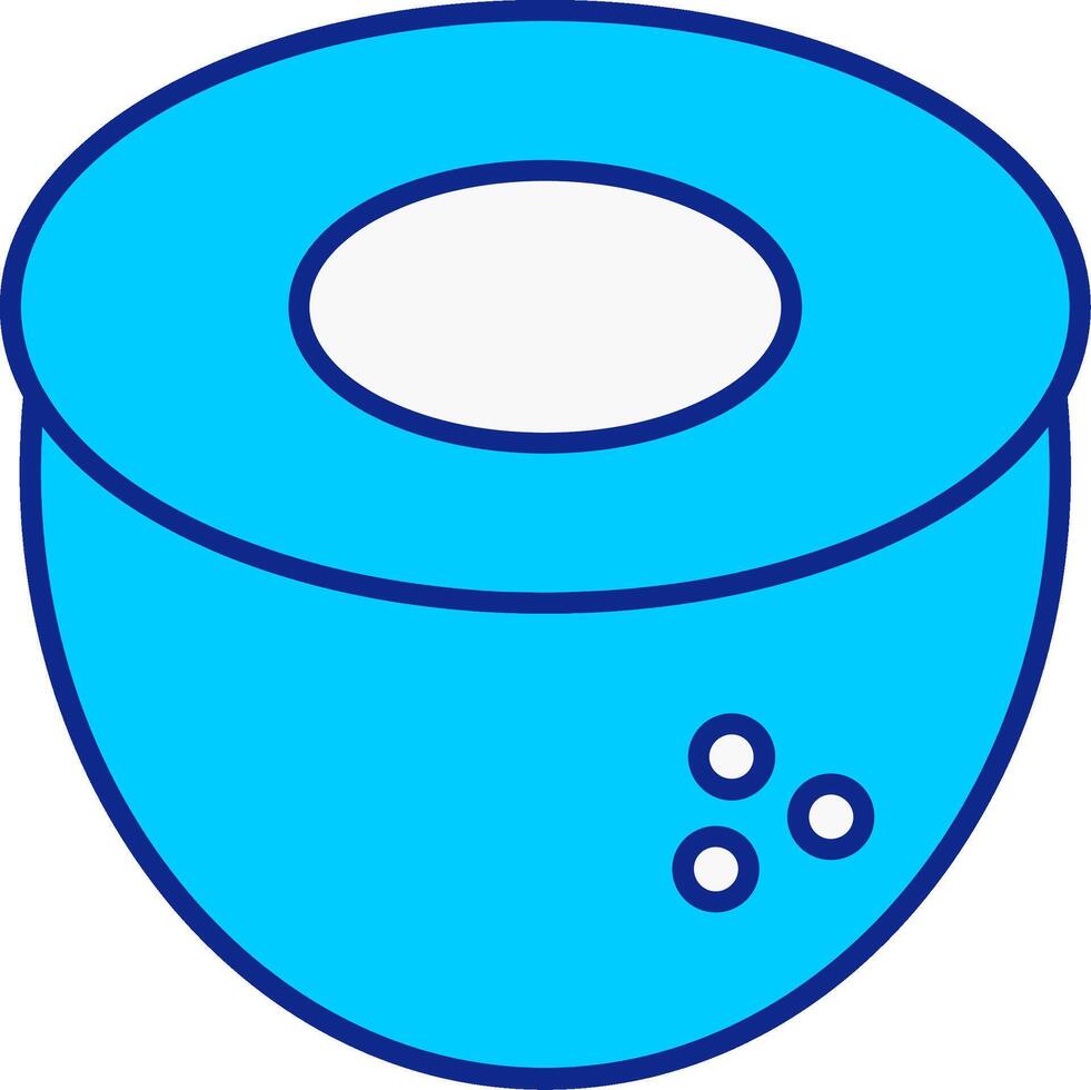 Coconut Blue Filled Icon vector