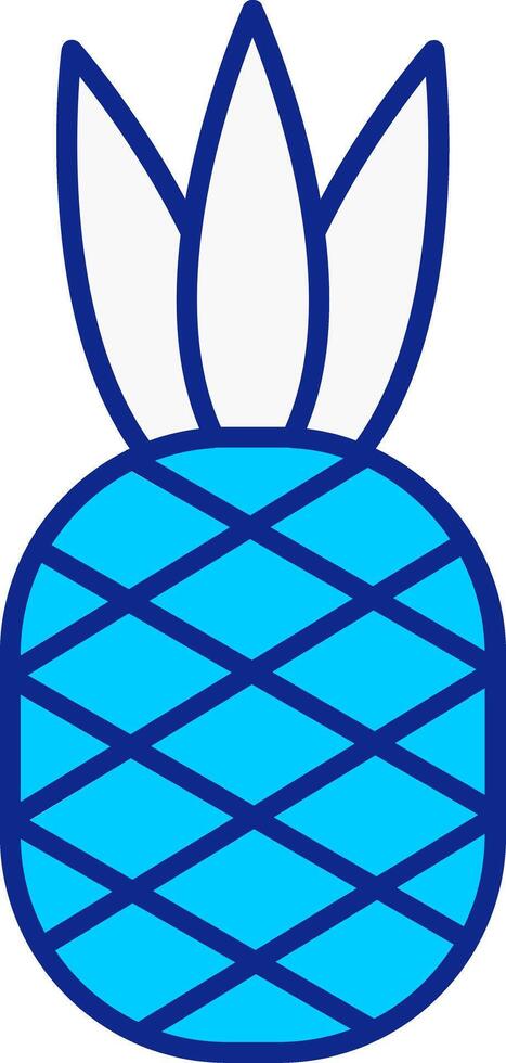 Pineapple Blue Filled Icon vector