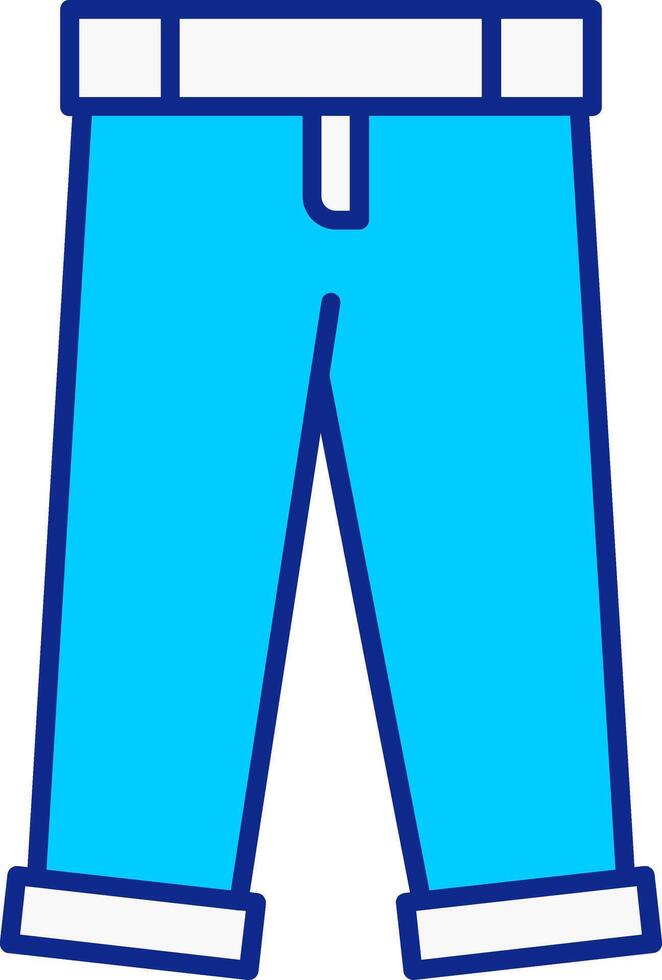 Pants Blue Filled Icon vector