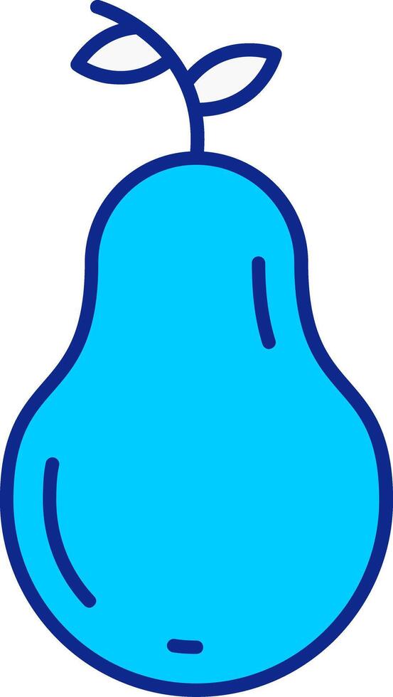 Pear Blue Filled Icon vector