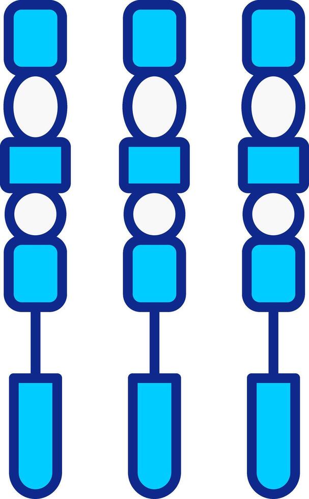 BBQ Stick Blue Filled Icon vector