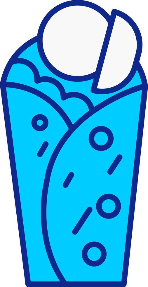 Wrap Blue Filled Icon vector