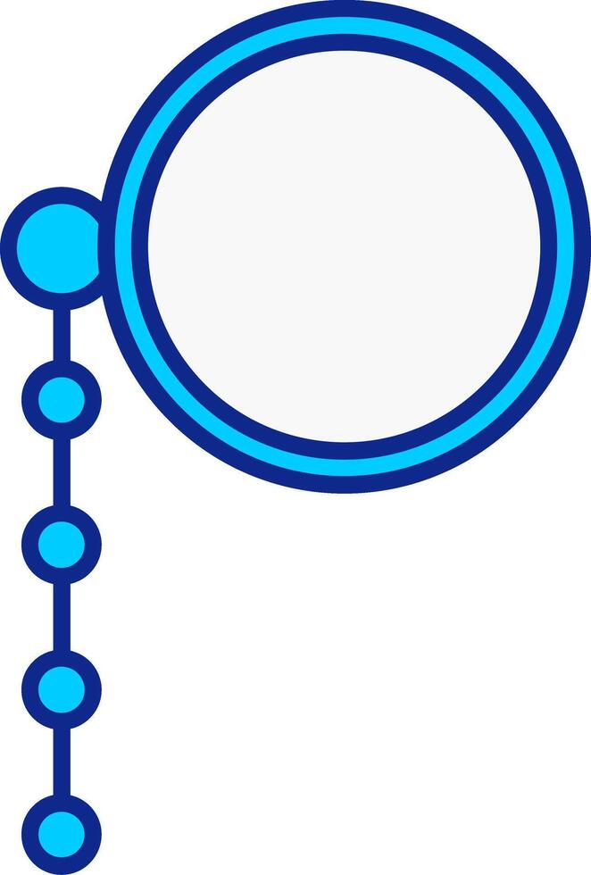 monóculo azul lleno icono vector