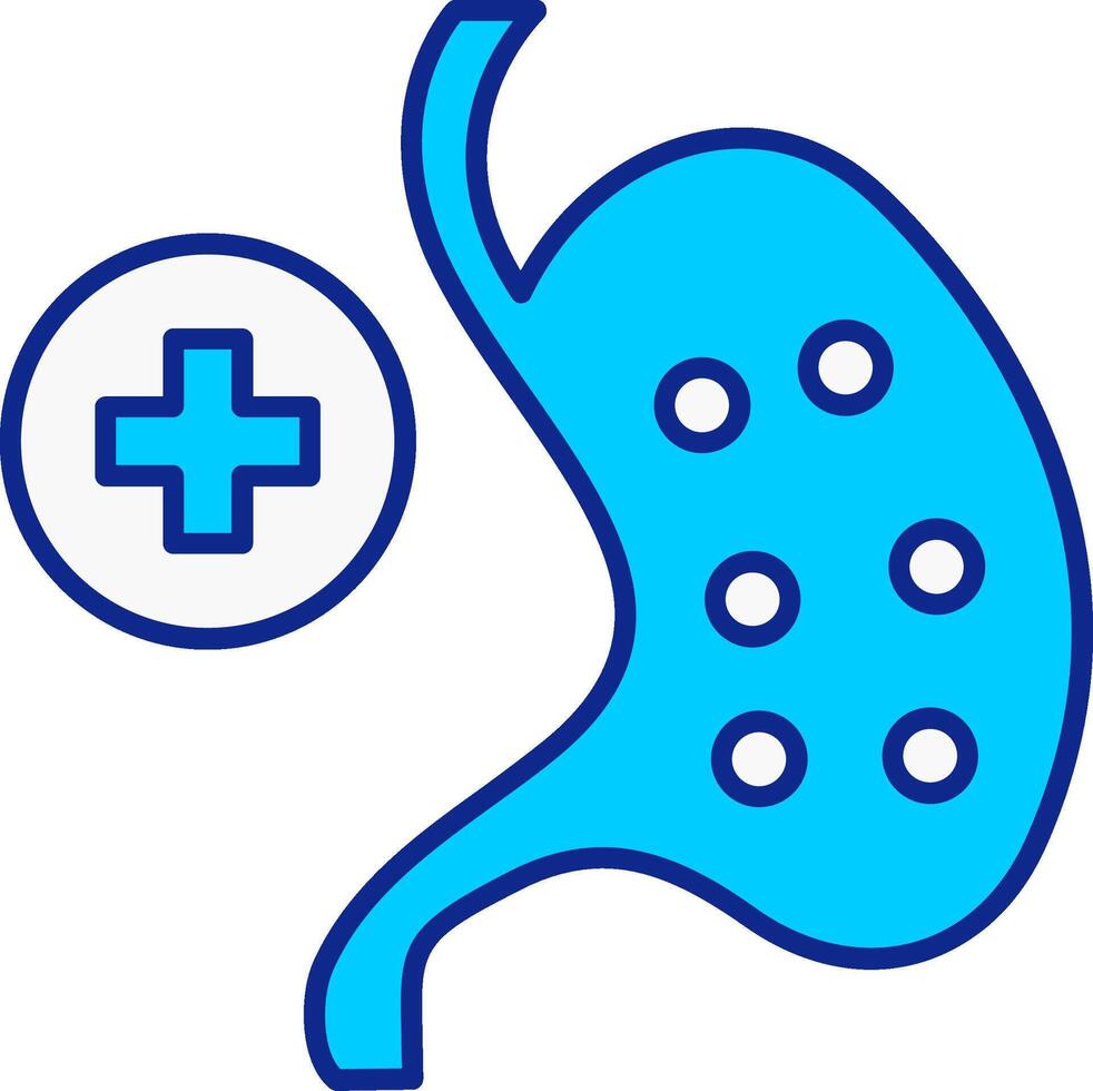 gastroenterología azul lleno icono vector