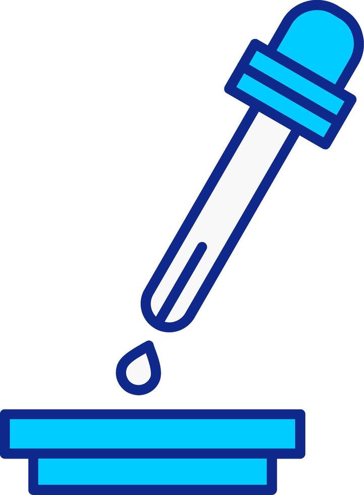 Pipette Blue Filled Icon vector