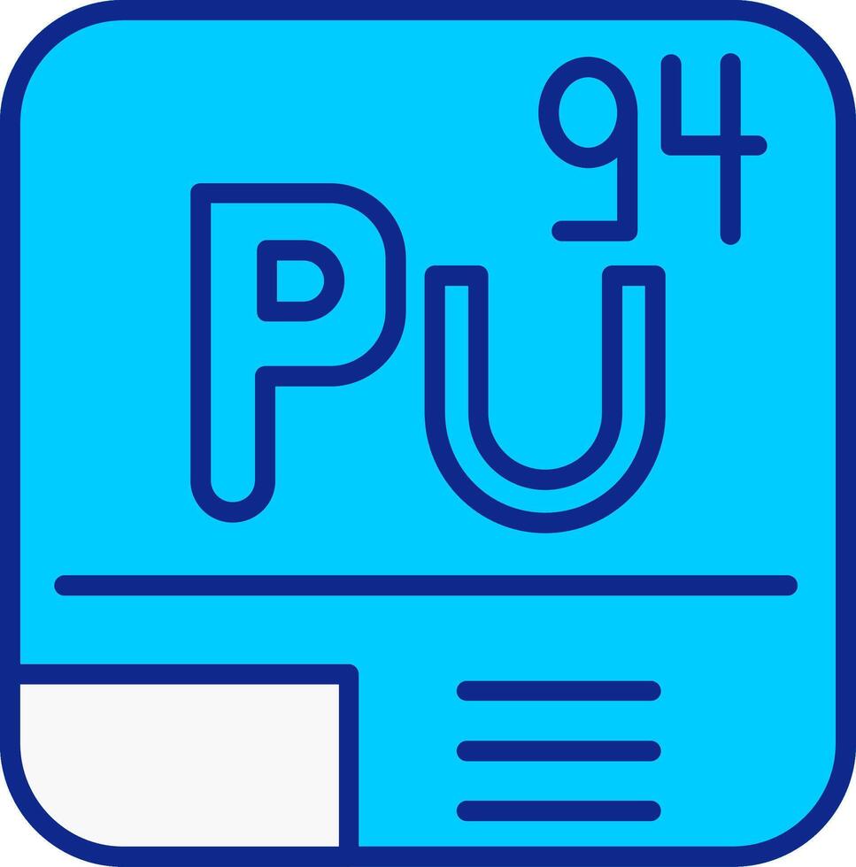 plutonio azul lleno icono vector