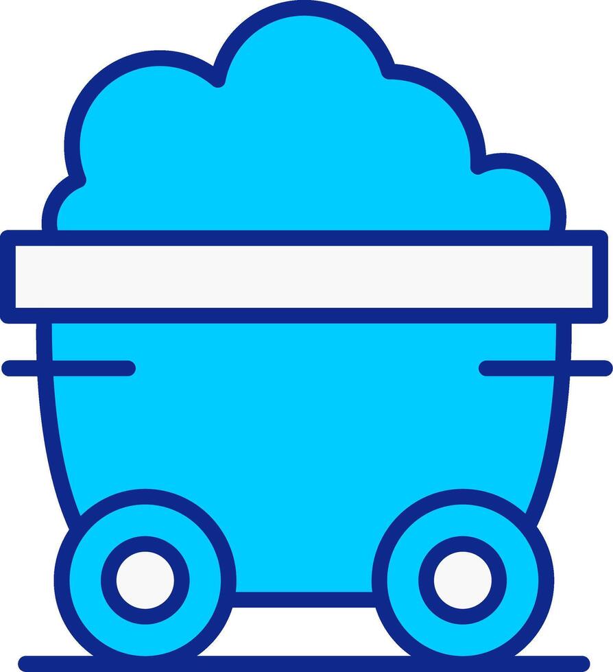 Wagon Blue Filled Icon vector