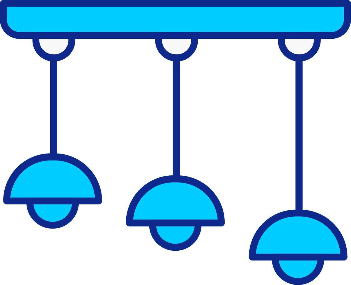 Ceiling Blue Filled Icon vector