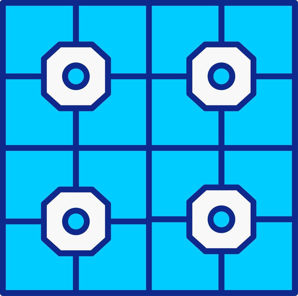 Floor Tiles Blue Filled Icon vector