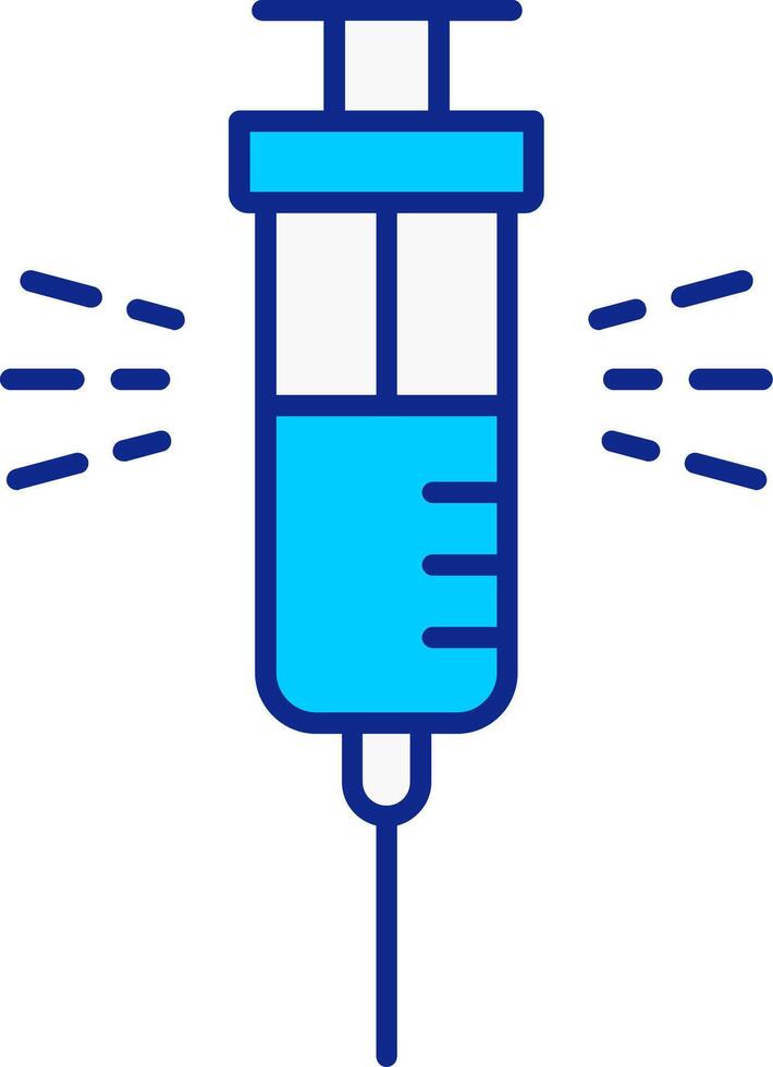 Syringe Blue Filled Icon vector