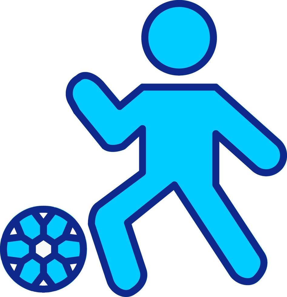 Football Player Blue Filled Icon vector