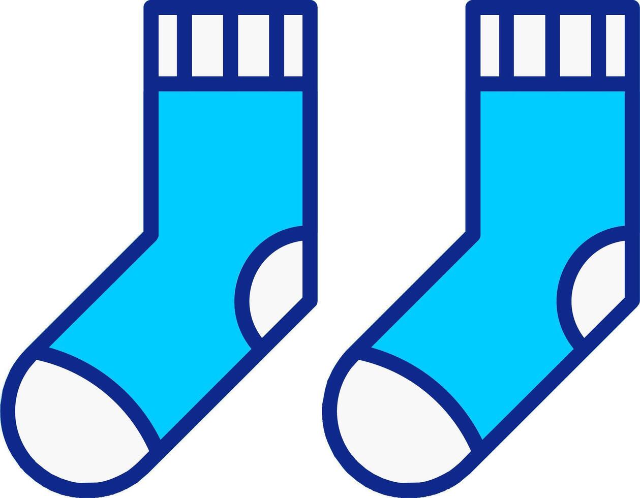 Socks Blue Filled Icon vector