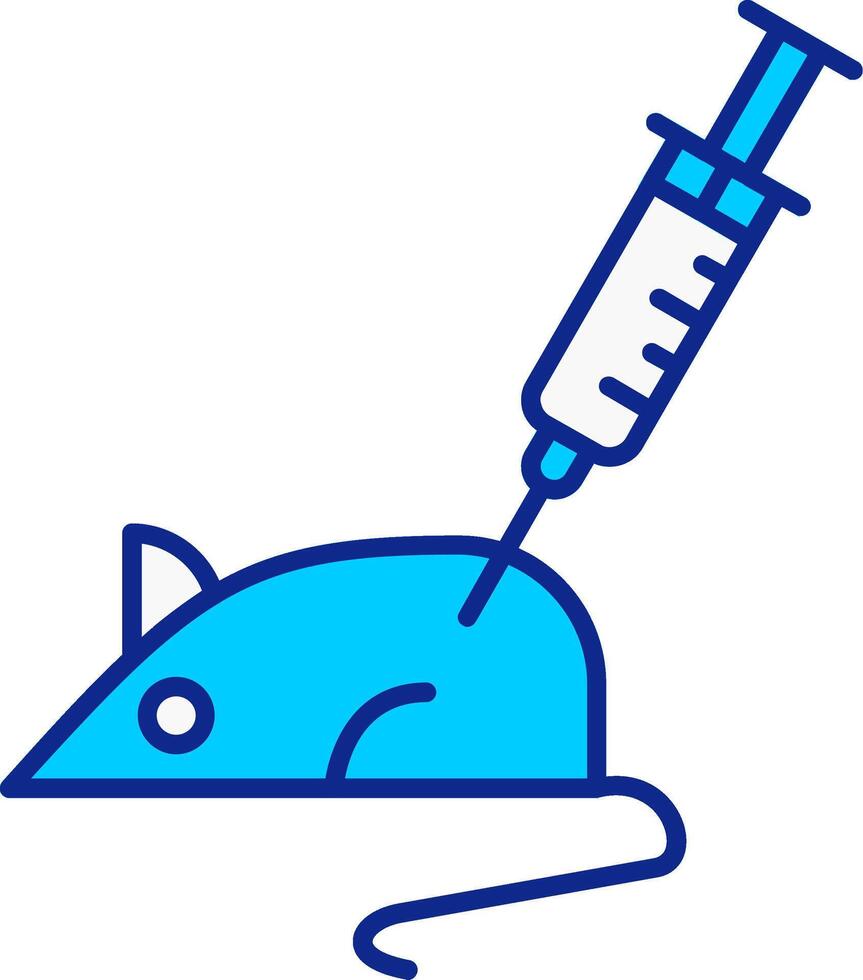 animal pruebas azul lleno icono vector