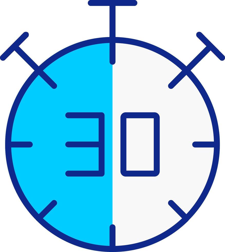 Half Time Blue Filled Icon vector