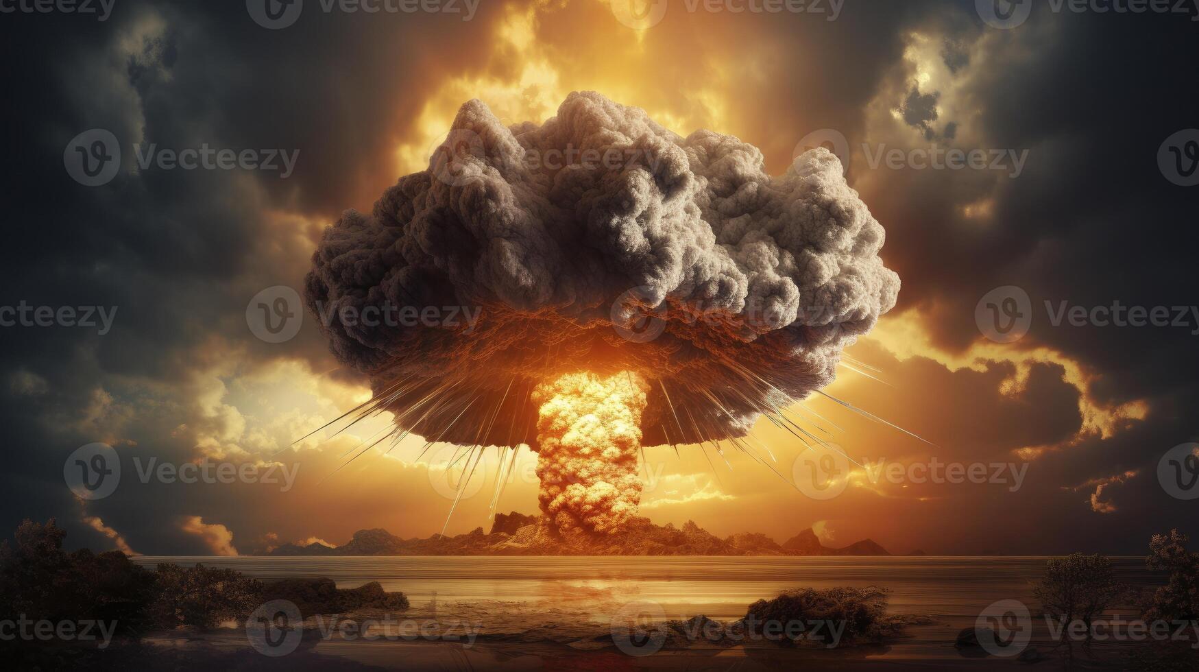 AI generated Nuclear explosion photo