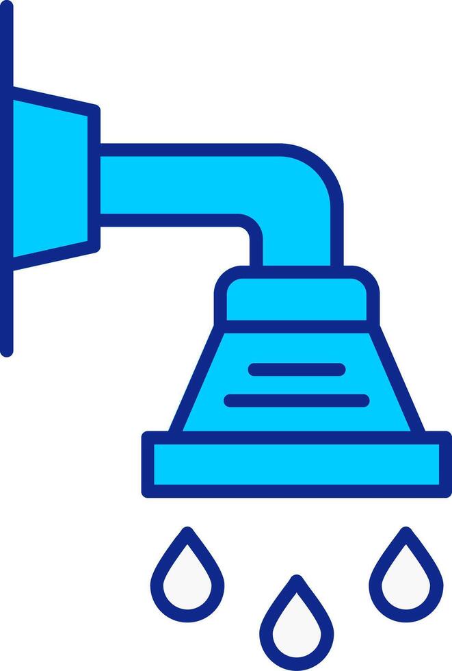 Shower Blue Filled Icon vector