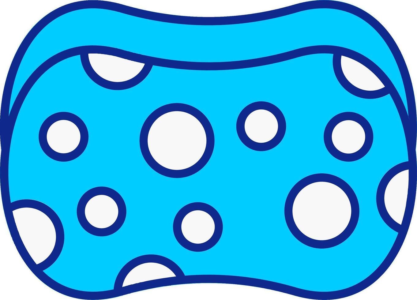 Sponge Blue Filled Icon vector