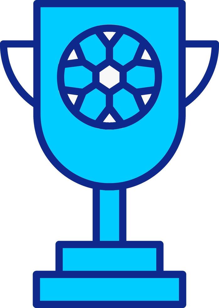 Trophy Blue Filled Icon vector