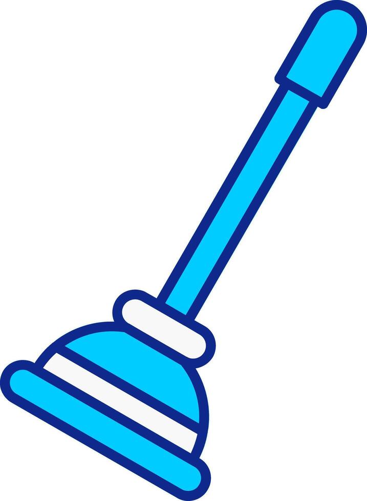 Plunger Blue Filled Icon vector