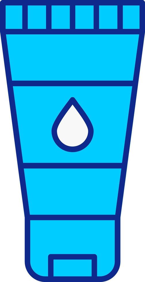 Wash Face Blue Filled Icon vector
