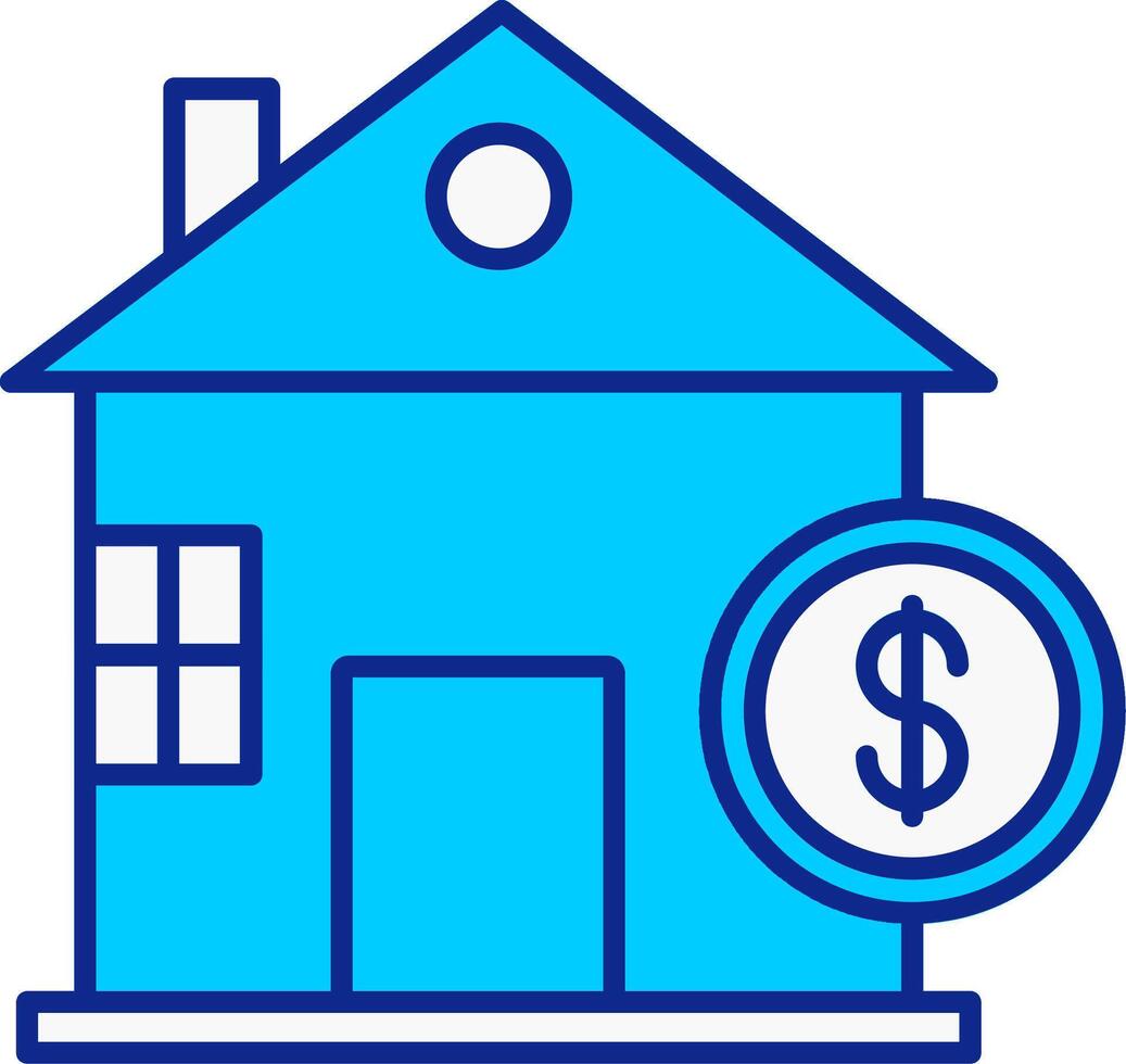 Home Loan Blue Filled Icon vector