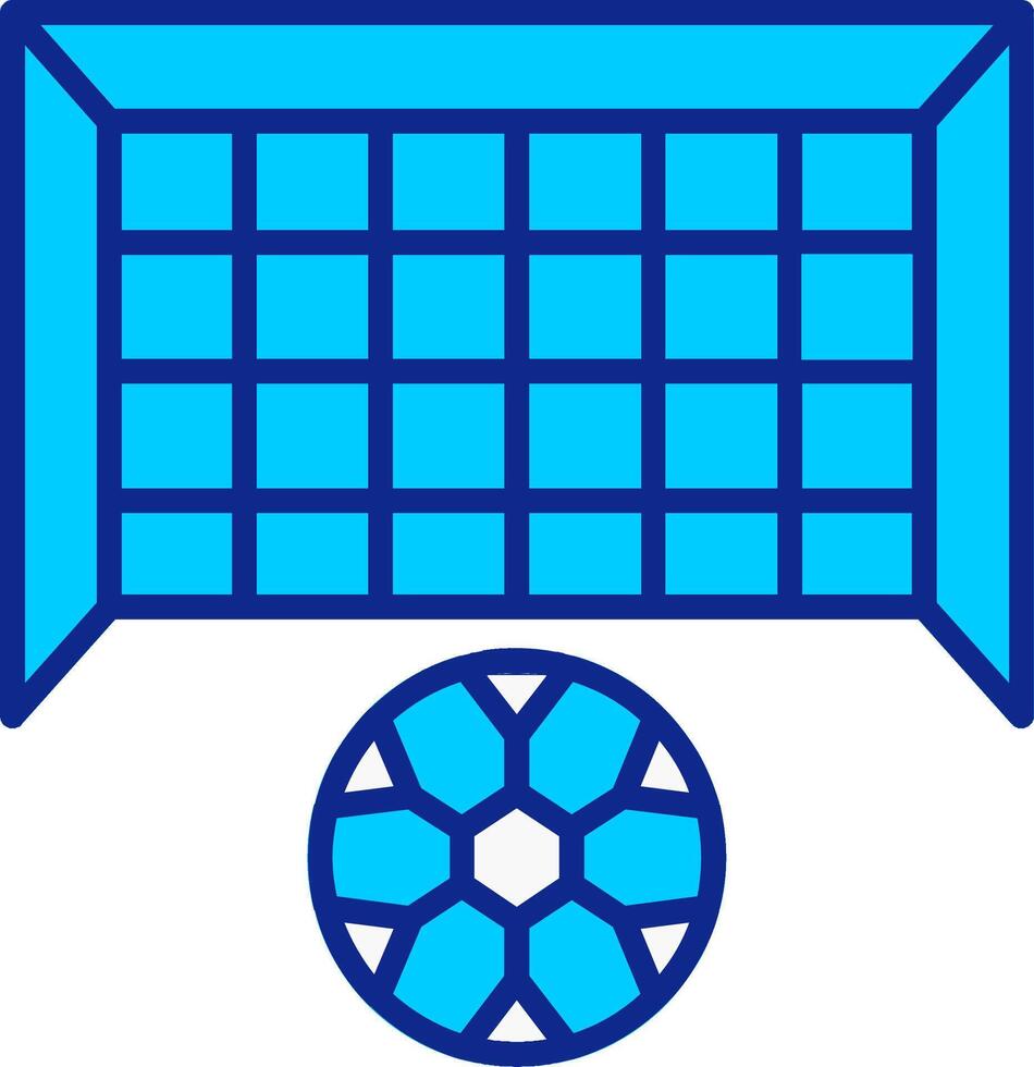 Goal Post Blue Filled Icon vector